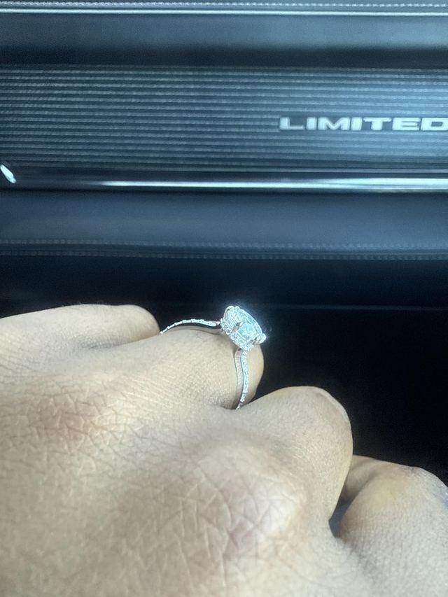Customer photo of the Round Engagement Ring by Bella