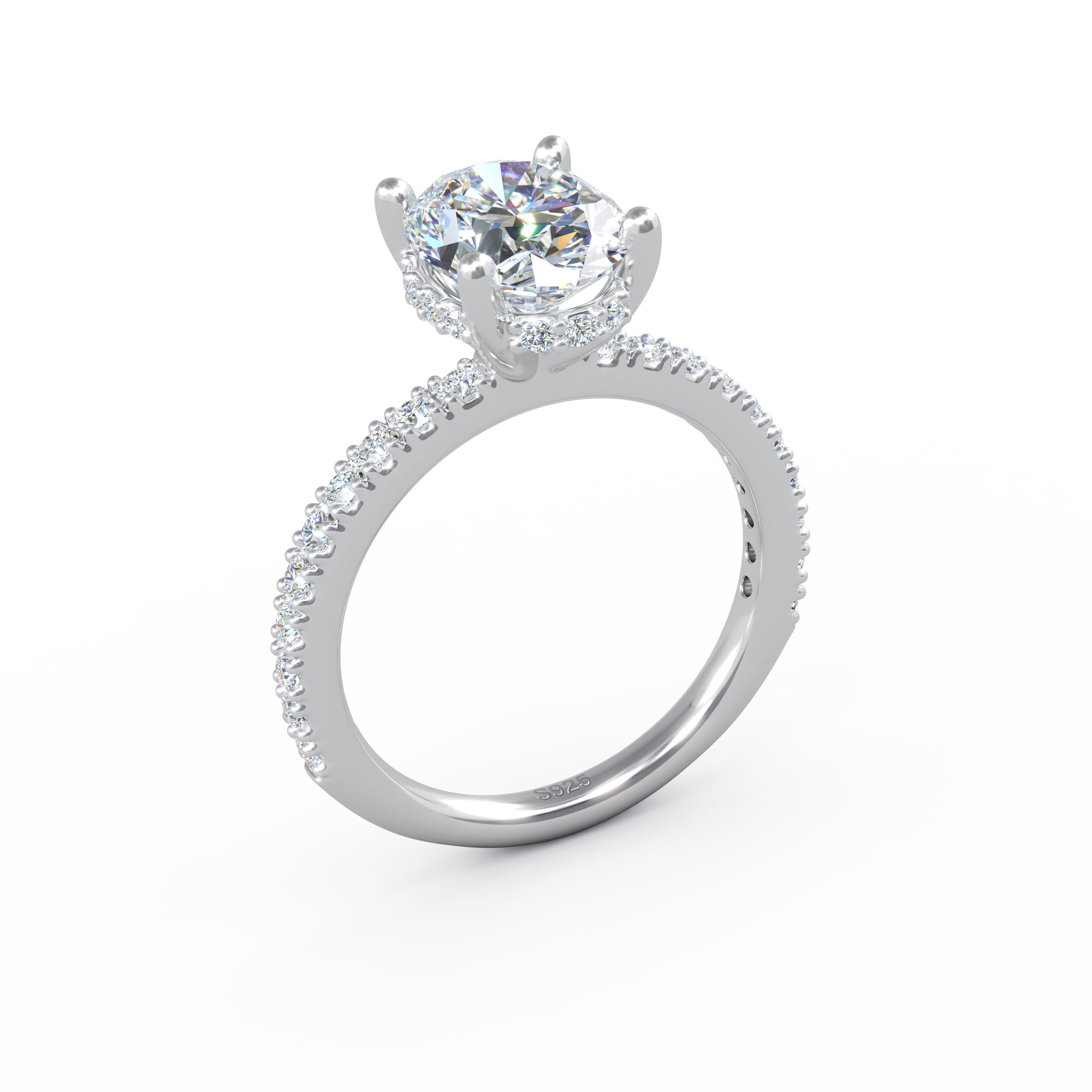 Elegant Oval Moissanite Engagement Ring