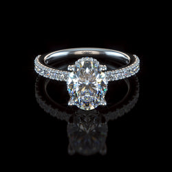 Elegant Oval Moissanite Engagement Ring