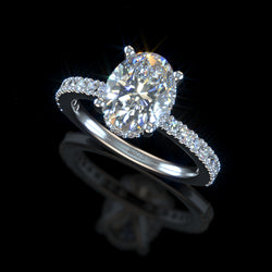 Elegant Oval Moissanite Engagement Ring