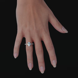 Elegant Oval Moissanite Engagement Ring