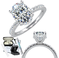 Elegant Oval Moissanite Engagement Ring
