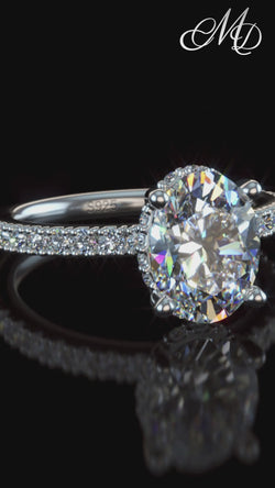 Elegant Oval Moissanite Engagement Ring