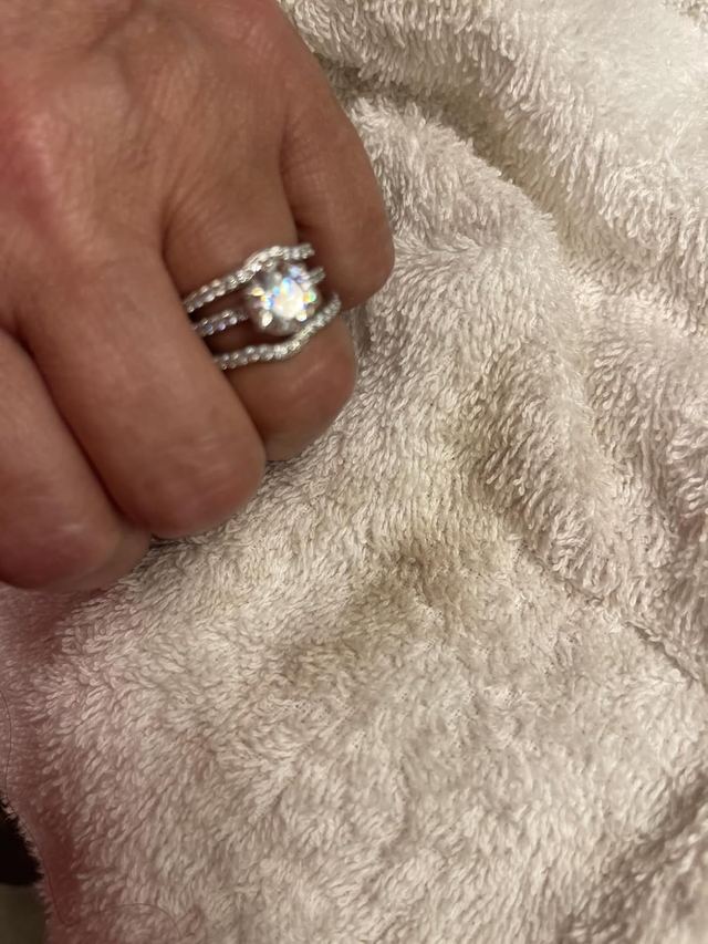 Customer photo of the Round Engagement Ring by DLB